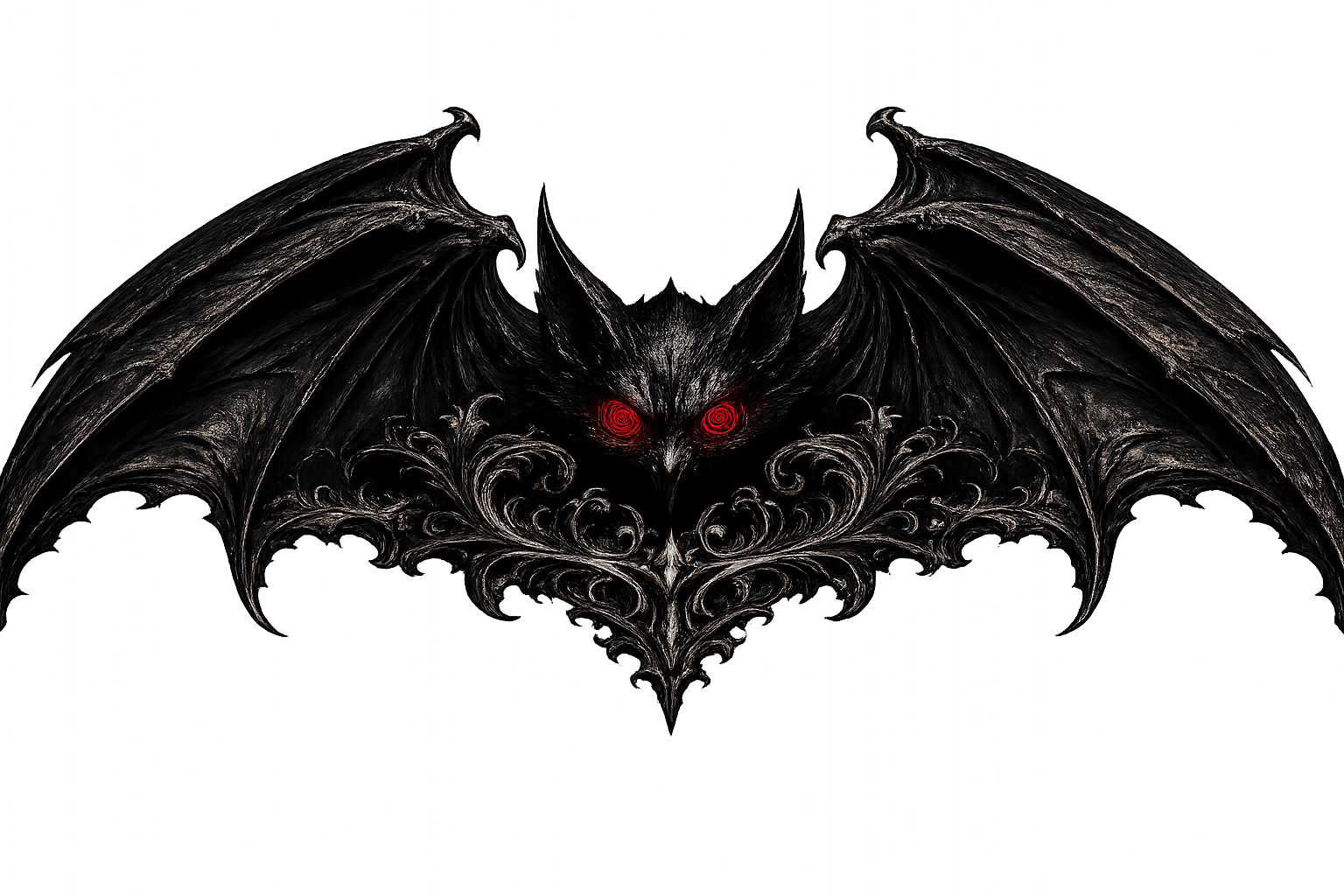 Dark gothic bat logo